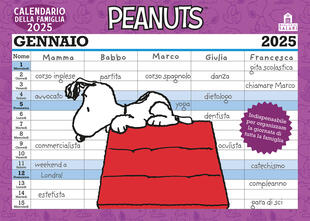 copertina Peanuts. Calendario della famiglia 2025