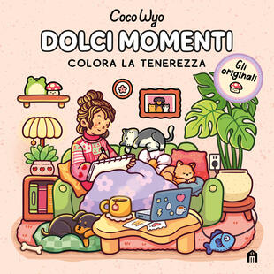 copertina Dolci momenti. Libro da colorare per tutte le et&agrave; (Gli originali Coco Wyo)