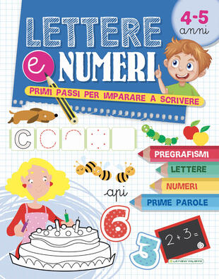 copertina Lettere e numeri. Primi passi per imparare a scrivere
