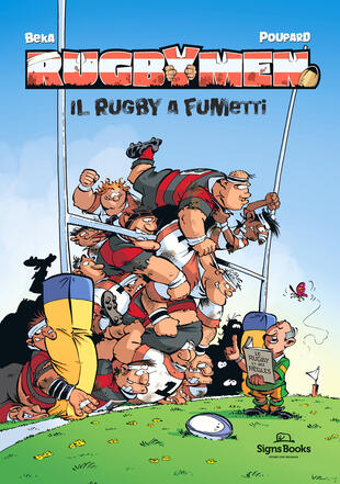 copertina Rugbymen. Il rugby a fumetti