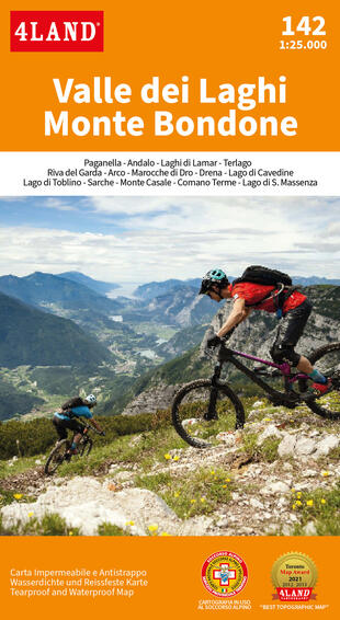copertina Valle dei Laghi, Alto Garda. Monte Bondone, Paganella 1:25.000