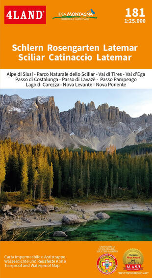 copertina Schlern Rosengarten Latemar-Sciliar Catinaccio Latemar-Parco Naturale dello Sciliar 1:25.000