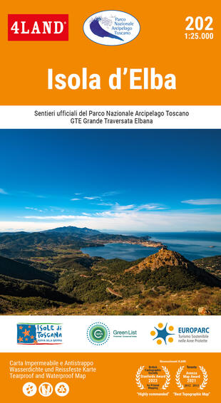 copertina Isola d'Elba. Sentieri ufficiali del Parco Nazionale Arcipelago Toscano. GTE Grande Traversata Elbana