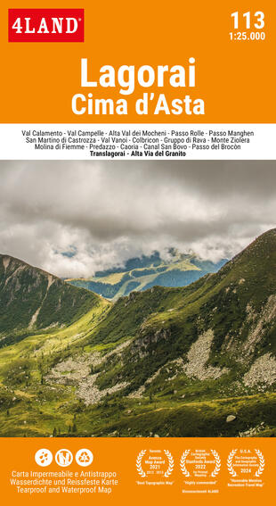 copertina Lagorai. Cima d\'Asta 1:25.000