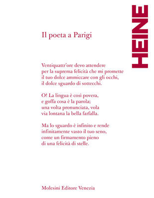 copertina Il poeta a Parigi. Poesie scelte 1832- 1856