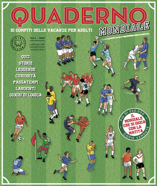 copertina Quaderno del calcio mondiale. Quaderno di compiti delle vacanze per adulti