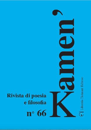 copertina Kamen'. Rivista di poesia e filosofia. Ediz. bilingue. Vol. 66